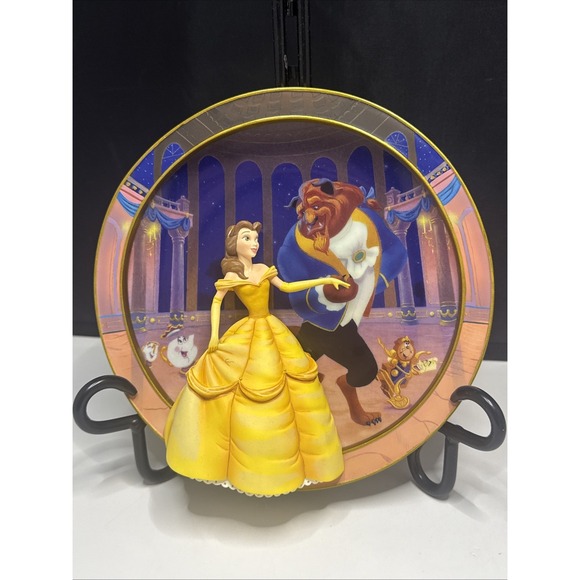 Beauty and the Beast May I Have this Dance collector 3D Plate Bradford With COA - Picture 1 of 10